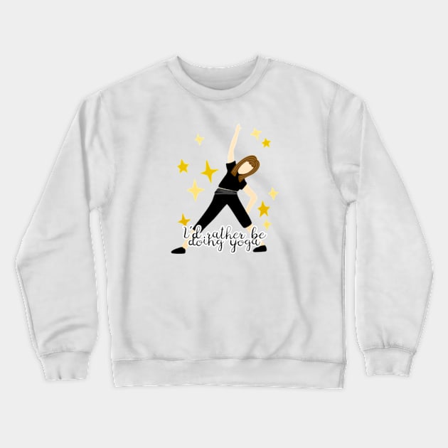 Yoga Crewneck Sweatshirt by Kelly Louise Art